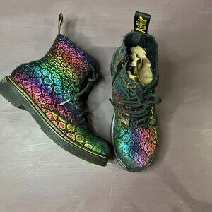 Dr. Martens 1460 Pascal Rainbow Croc Youth Boots